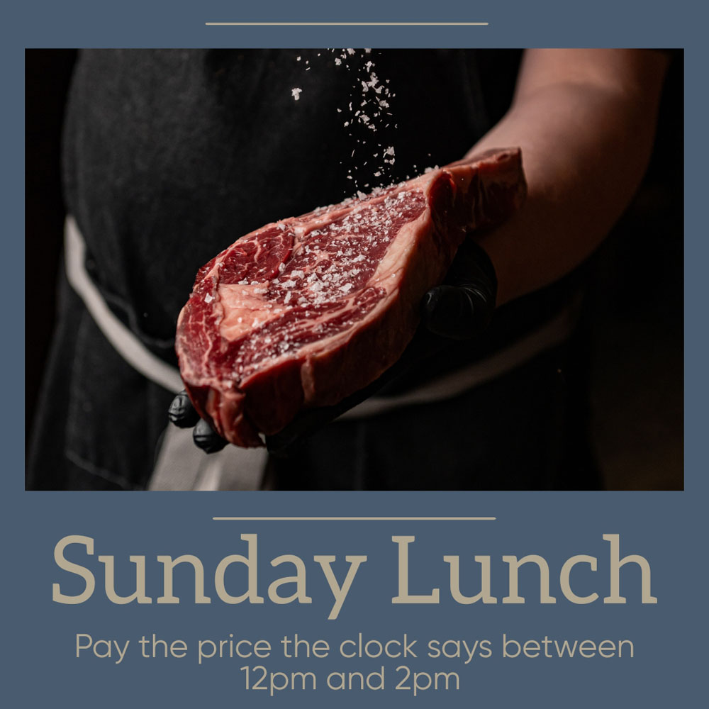 Sunday Lunch at The Britannia Oswaldtwistle - pay the price the clock says between 12pm and 2pm